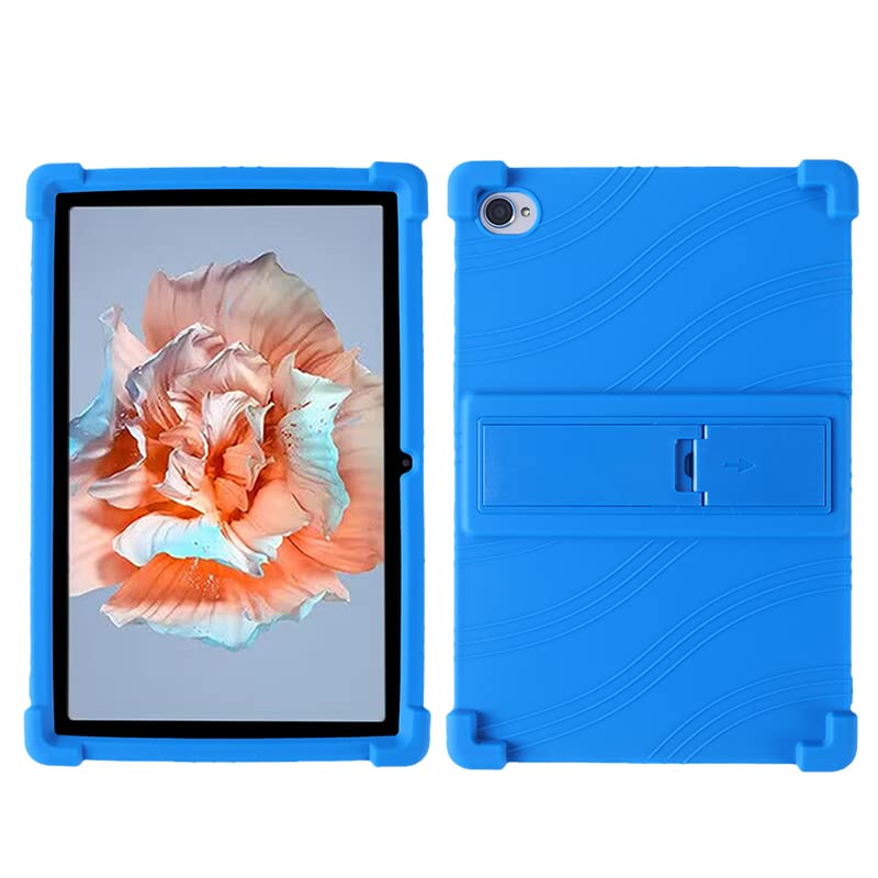 FKQLH Case for Blackview Tab 15, Adjustable Soft Silicone Kids Friendly Protective Cover for Blackview Tab 15 Tablet 10.5 Inch, Dark Blue