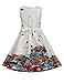 Arshiner Kids Girls Sleeveless Flower Printed Summer Party Dress