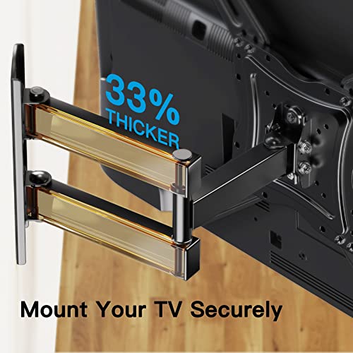 Pipishell Full Motion Wall Mount for 2660 inch Flat or Curved TVs up