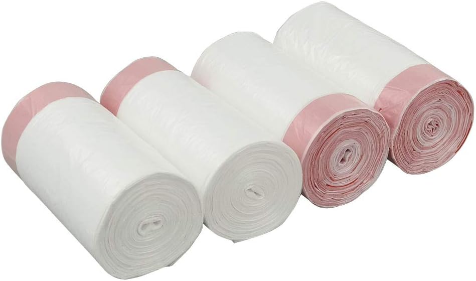 Cadineer 5 L Drawstring Bin Liner, White Trash Bin Liner Bags, 240 Counts