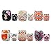 Alva Baby New Positioning and Printed Design Reuseable Washable Pocket Cloth Diaper 6 Nappies + 12 Inserts 6DM30