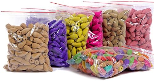 1 Bag of 280PCs Backflow Incense Sticks Tower Cones Fit for Backflow Incense Burner Holder, Tibetan Incense Sandalwood Incense Cones Natural Smoke Backflow Tower Home Kitchen Incense Fragrant Cone (Indian Sandalwood Scent)