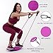 Solofit Balance Board with Resistance Bands - Fitness Board for Adults – The Abs Legs Core Workout Balancing Board - Ideal for Core Workout, Dancers, Ankle Workouts, Balancing Exercises,