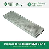 FilterBuy Bissell Style 8 & 14 Lift-Off Bagless Compatible Filter, Part# 3091. Designed by FilterBuy to fit All Bissell PetHair Eraser & Bissell Velocity Dual Cyclonic Upright Vacuum Cleaners