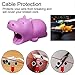 DECVO Cable Protector for iPhone iPad Cable Android Samsung Galaxy Cord Plastic Cute Land Animals Phone Accessory Protects USB Charger Data Protection Cover Chewers Earphone Cable Bite 6 PC (PHLTCH)