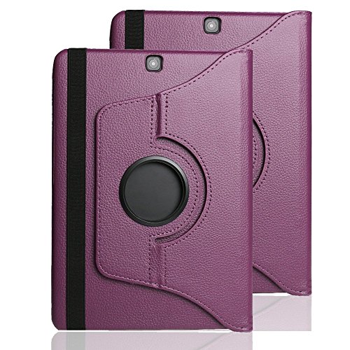 Case for Galaxy Tab A 10.1,elecfan 360 Degrees Rotating Stand Case,Folio Book Cover Designed,Slim & Light,Perfect Fit,Protective Cover for Samsung Galaxy Tab A 10.1 SM-T580/585 (Tab A 10.1,Purple)