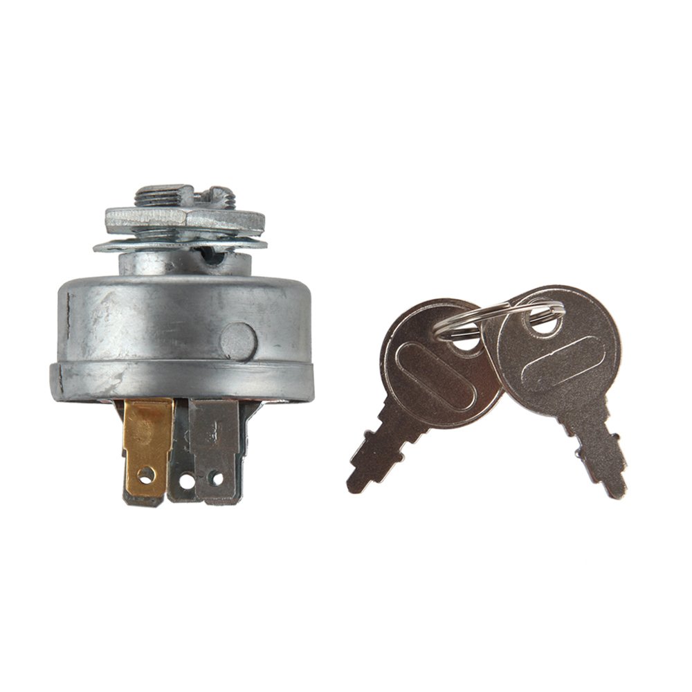 Photo 1 of K1122-62112 925-0627A HP33894 AM102551 Craftsman Riding Lawn Tractor Mower Ignition Starter Switch with 3 Position 5 Termials 2 Keys Mower Replacement for Kubota,John Deere,Snapper,Scag,Sears Mower