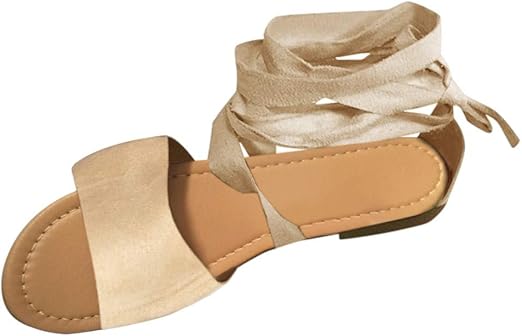 lace up sandals flat amazon