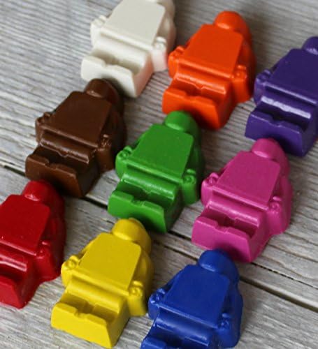 Minifigure Crayons Soy Beeswax Kids Gift Set Eco Friendly Crayons Toy Birthday Party Favor Sustainable Waldorf Crayons