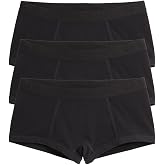 TomboyX Boy Short Underwear for Women, Cotton Blend, Full Coverage Boy Shorts, Comfortable Boxer Briefs Panties