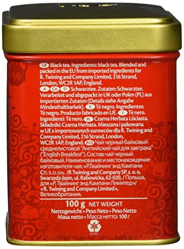 Twinings English Breakfast Tee Dose 100g, Schwarztee â Voller, runder und kräftiger Schwarztee aus den besten Teegärten von Sri Lanka und Indien. Black Tea, 2er Pack (2 x 100 g) – Bild 4