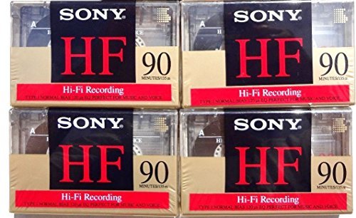 Sony Hf 90 Minutes Hi-fi Recording Type I Cassette Tape (4 Pack)