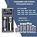 Speedy Battery Charger,Universal Smart Rechargeable Battery Charger for AA AAA C Li-ion IMR 18650 26650 21700 14500 16340 18500 10440 18350 17670 Ni-MH Ni-Cd, USB Cable & Upgraded LCD Display