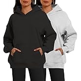 XFIFM 2 Pack Womens Oversized Hoodies Sweatshirts Fleece Hooded Pullover Tops Sweaters Casual Comfy Fall Fashion