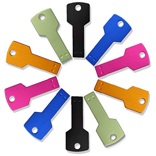 8GB USB Stick 10 Stück JBOS Schlüssel Modell Flash Speicherstick 8 GB 10 Pack USB2.0 Rotate Metall Schnellen…