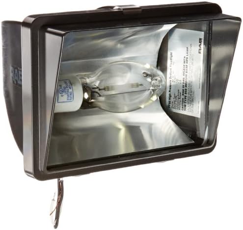 RAB Lighting FF50 High Pressure Sodium HID Future Floodlight, ED17 Type, Aluminum, 50W Power, 4000 Lumens, 120V, Bronze Color