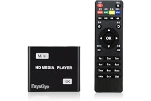 FXYXGYC HDMI Media Player, 4K Ultra HD Digital Media Player, Supports USB Drive, SD Card, 4K@30Hz Output,H.265/H.264/AVC Decoding MP4/MKV/MP3/TS/Rmvb/Mov/JPG for Advertising Playback Multimedia TV Playback.