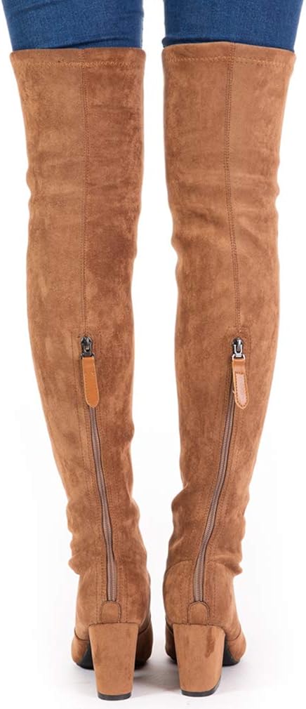  | N.N.G Women Boots Winter Over Knee Long Boots Fashion Boots Heels Autumn Quality Suede Comfort Square Heels US Size | Over-the-Knee