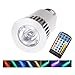 Lemonbest 5 Watt E27 RGB 16 Color Options and Memory Feature LED Magic Spotlight Bulb with 28 Key IR Remote Control, 4 Mode Flashlight Lamp (1pc)