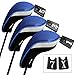 Andux Golf 460cc Driver Fairway Wood Club Head Covers 3pcs/Set Black/Blue