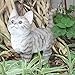 CITONG Gray Cat Outdoor Figurine - Cat Garden Statue Decor Indoor or Outdoor