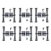 Renovators Supply Manufacturing Black Shutter Dogs 5 3/4 In. Propeller Shaped Wrought Iron Shutter Dogs With Mounting Hardware Pack Of 6