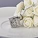 HOUSWEETY Stainless Steel Cuboid Prayer Box Pendant Keepsake Necklace Memorial Jewelry(6/8
