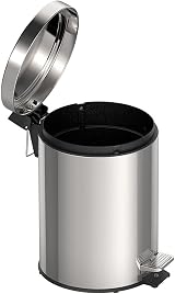 Tramontina 5L Pedal Bin Stainless Steel Bathroom Bin with Lid 20.5cm Ø view 2