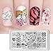 BORN PRETTY Rectangle Stamping Plate Love Valentine's Day Pattern Nail Art Plate 5 Pieces
