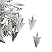 Monrocco 100 Pack Silver Indian Arrowhead Dagger Charms Pendant Jewelry Findings for Bracelets Jewelry Making