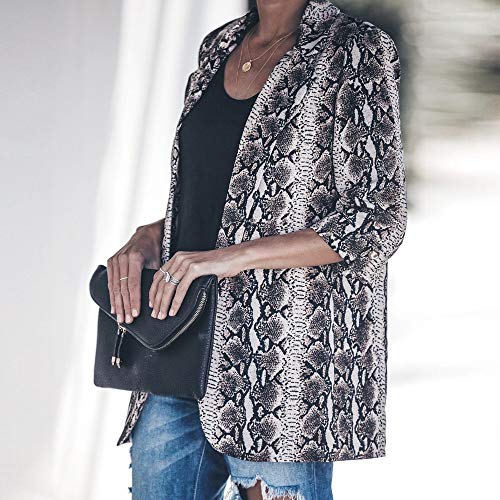 Amlaiworld Women Autumn Blazer Jackets Snake Print Business Turn