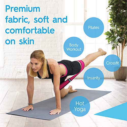 NEW Fabric Booty Resistance Hip Bands for Workout - Resistance Loop Bands - 3 Glute Elastic Bands - Booty Bands for Warm-up and Squats - Exercise Bands for Working Out - 10 min/Day Workout Challenge