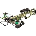New PSE Fang 350 XT Mossy Country Crossbow | Pre-installed 4X32?MR?Scope & Five?Bolt?Quiver | Includes Three?20??Carbon?Bolts?with?100gr?Bullet?Points Cocking Rope & Rail Lube