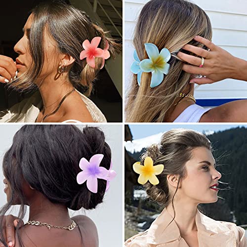 6 PCS Hair Claw Clips, Flower Claw Clips for Women Thick Hair, Large Hair Clips for Thin Hair, Non Slip Strong Hold Jaw Daisy Clip Barrettes, Hair Accessories for Women Girls Gifts