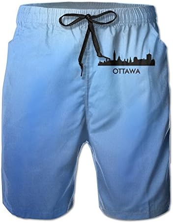 Ottawa City Skylines Silhouettes Workout &amp; Swim Trunks