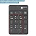 iClever IC-KP02 2.4G Wireless Ultra Slim Numeric Keypad with Li-ion Battery Built In, Black
