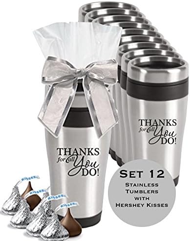 12 Thank You Tumblers with Hershey Kisses/Employee Appreciation/Nurse Thank You/Teacher Thank You