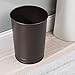 mDesign Decorative Round Metal Tall Trash Can Wastebasket, Garbage Container Bin for Bathrooms, Powder Rooms, Kitchens, Home Offices - Bronze
