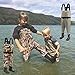 NEYGU Toddler & Children's Breathable Waterproof Waders Bootfoot Chest Waders,Kids Wader with Boots