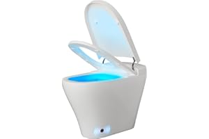 ADOWORE Smart Toilet with Bidet Built in, One-piece Toilet with Adjustable Heated Seat & Washing Mode, Auto Flush, Modern Smart Bidet Toilet for Bathrooms with Breathing Light & Remote Control