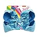 4 Pack JOJO Siwa Large 8 Inch Hair Bows Ribbon Hair Bow Alligator Clips Hair Bow for Cheerleader Girls (D)