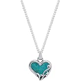 Boma Jewelry Sterling Silver Heart Necklace, 16 inches