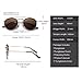 JIM HALO Small Polarized Round Sunglasses for Men, Women Vintage Double Bridge Frame (Gold Frame/Polarized Brown Lens)
