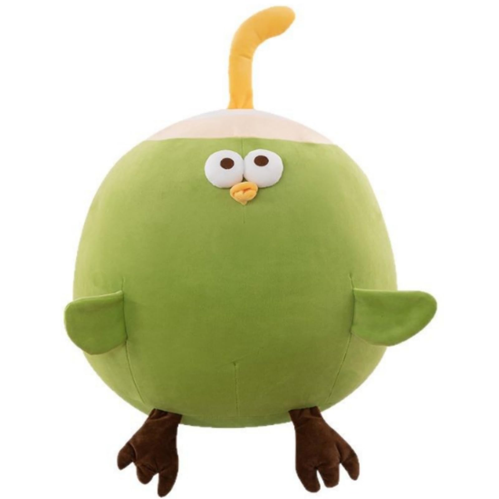 OUKEYI Funny Fat Chicken Plush Pillow, 40cm/15.7inches Creative Fruit Dwen Dwen Chicken Coconut Chicken Plush Toy, green Plush Stuffed Animal Cartoon Chicken Pillow for Boys & Girls Festival Gifts