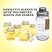 Smith's Mason Jars Mini Mason Jars set of 6 Chupito Shot Glasses with Lids - 2oz Per Shot Glass - For Parties, Arts and Crafts Storage, Drinks, Wedding Favors