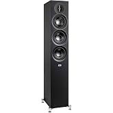ELAC Debut 3.0 DF53-BK Floorstanding Speaker, Black Ash (Each) - 1&rdquo; Aluminum Dome Tweeter, 5.25&rdquo; Aramid Fiber Midrange &amp; Dual 5.25&rdquo; Aramid Fiber Woofers - 3-Way Bass Reflex - 38Hz to 38KHz Response