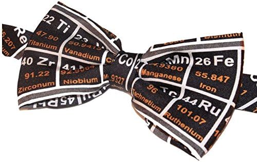 Black Periodic Table Fancy Silk Bow Tie Teacher Gift