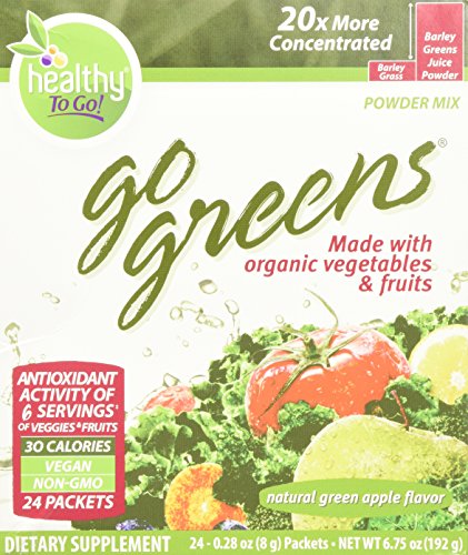 To Go Brands Go Greens, 24 Count Boxes, Net Wt. 6.75oz