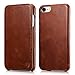 iPhone 8 Case, iPhone 7 Case, Benuo [Vintage Classic Series]Genuine Leather Folio Flip Corrected Grain Leather Case,Ultra Slim,Handmade Style with Magnetic Closure for Apple iPhone 8/ iPhone 7 (Brown)