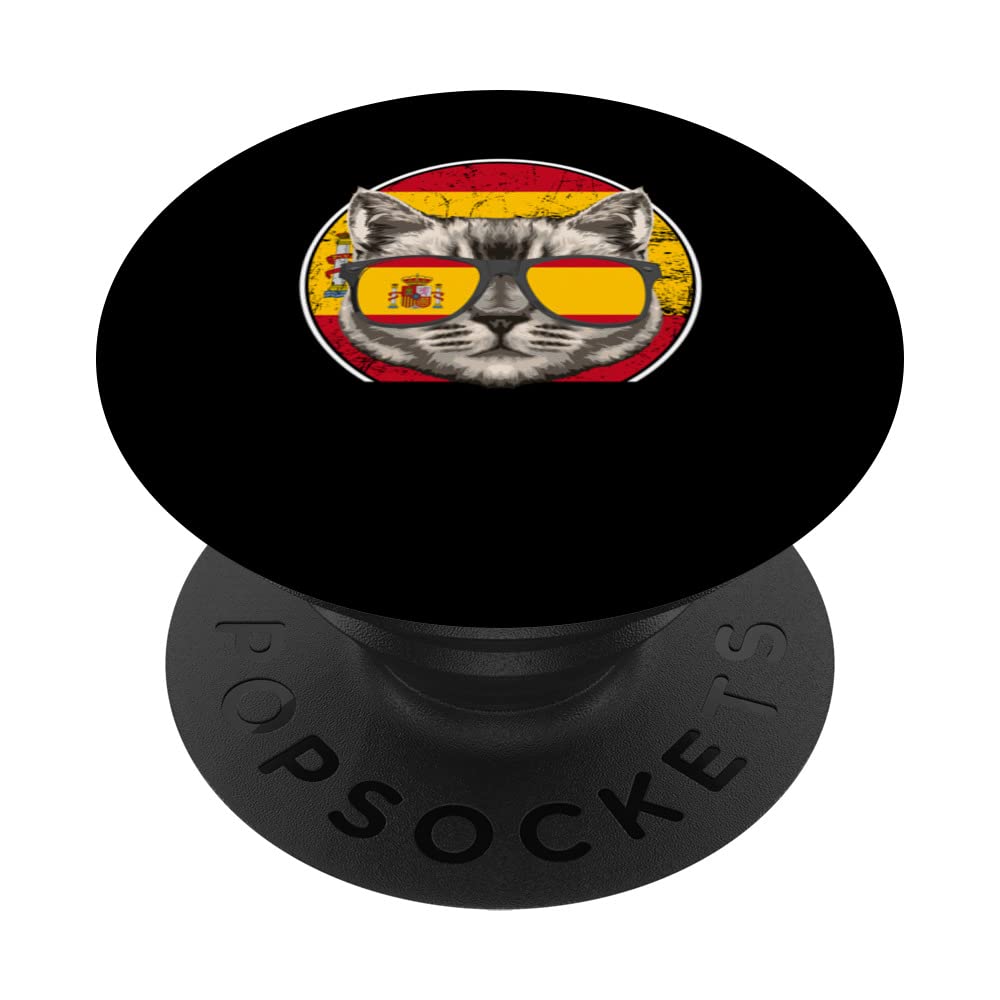 Spain cat Spain Spanish PopSockets Swappable PopGrip
